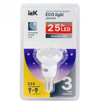 Лампа светодиодная R39 рефлектор 2.5 Вт 160 Лм 230 В 4000 К E14 ECOLIGHT